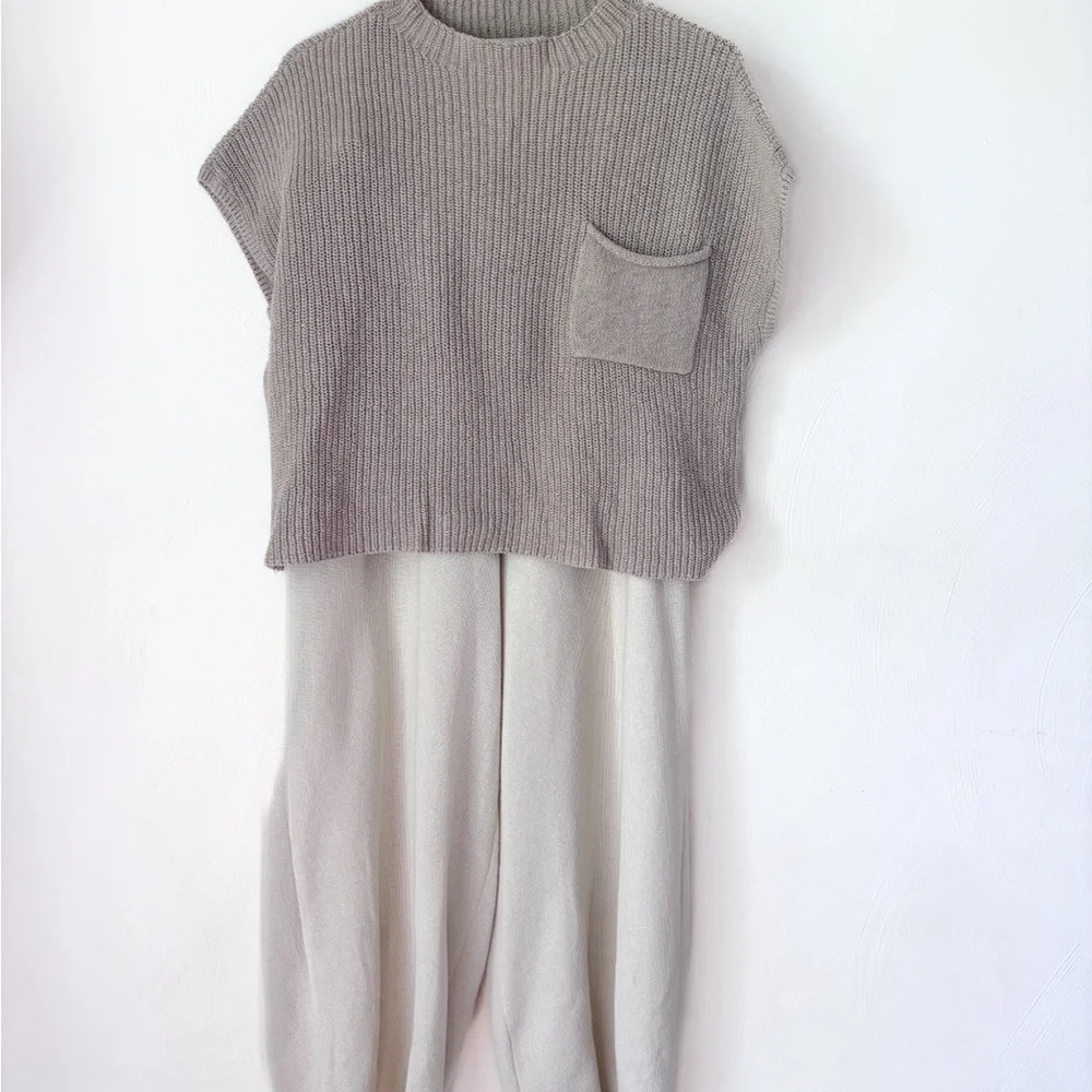 Free People FP Beach Freya Sweater Set Color Oatmeal Bone Combo - Picture 2 of 9